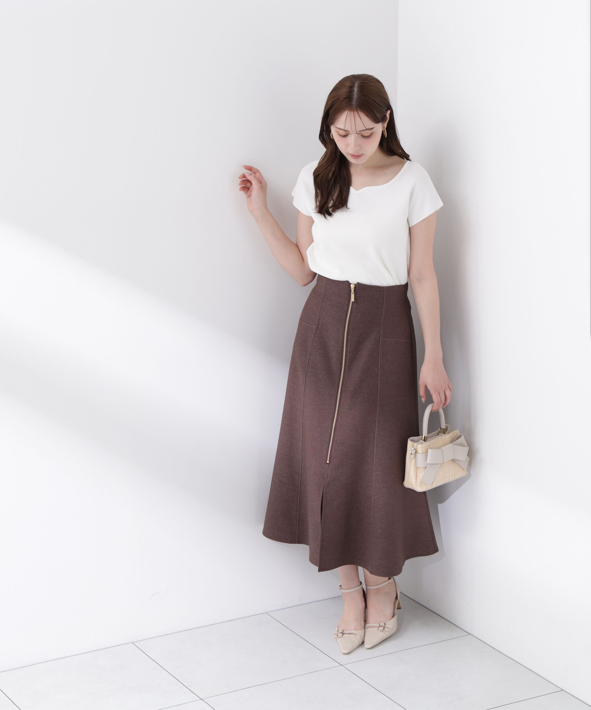 PROPORTION BODY DRESSING「＜中川紅葉さん着用＞フロントジップマーメイドスカート」|スカート|