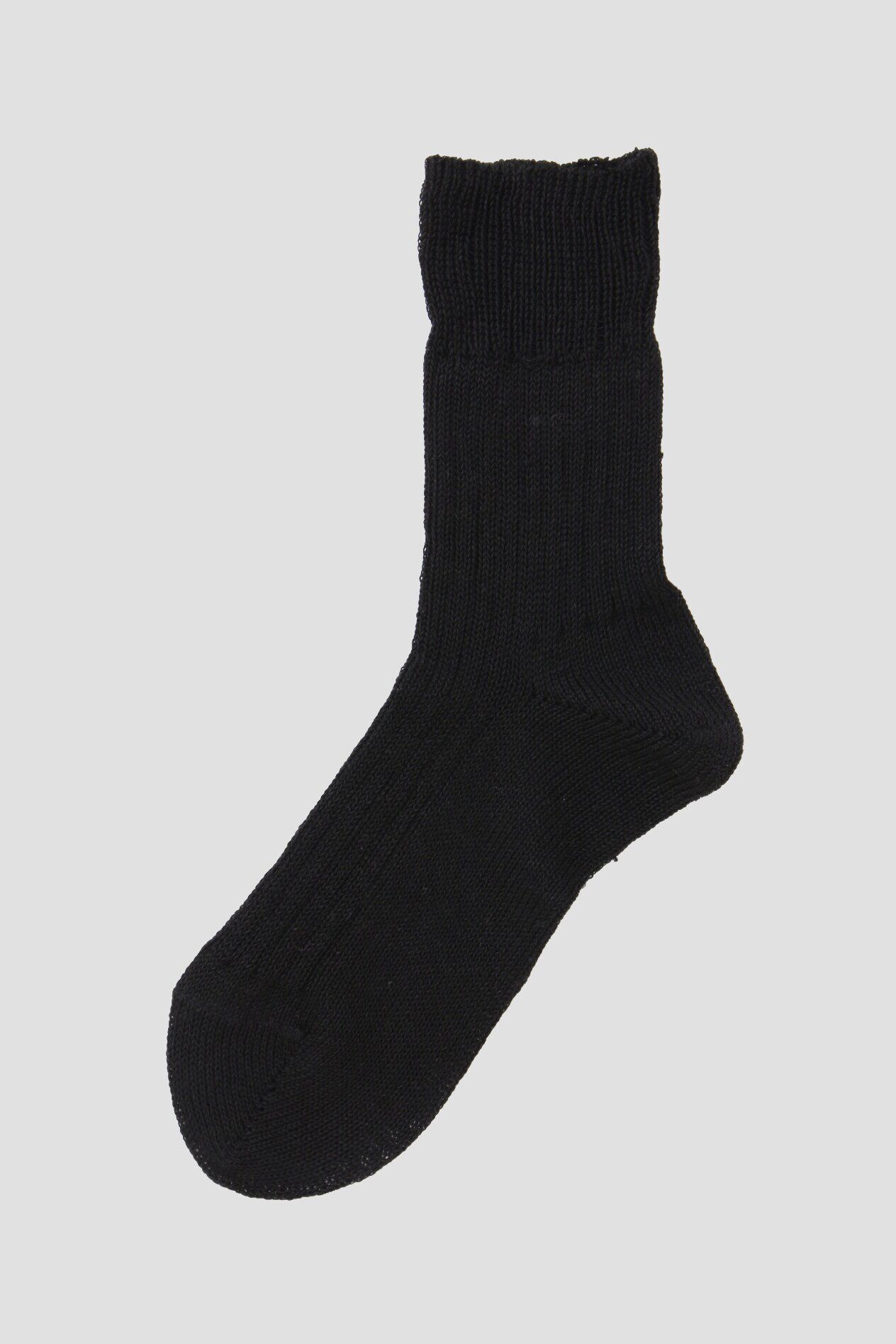  「WOMEN LINEN RIB SOCKS」|ソックス|BLACK