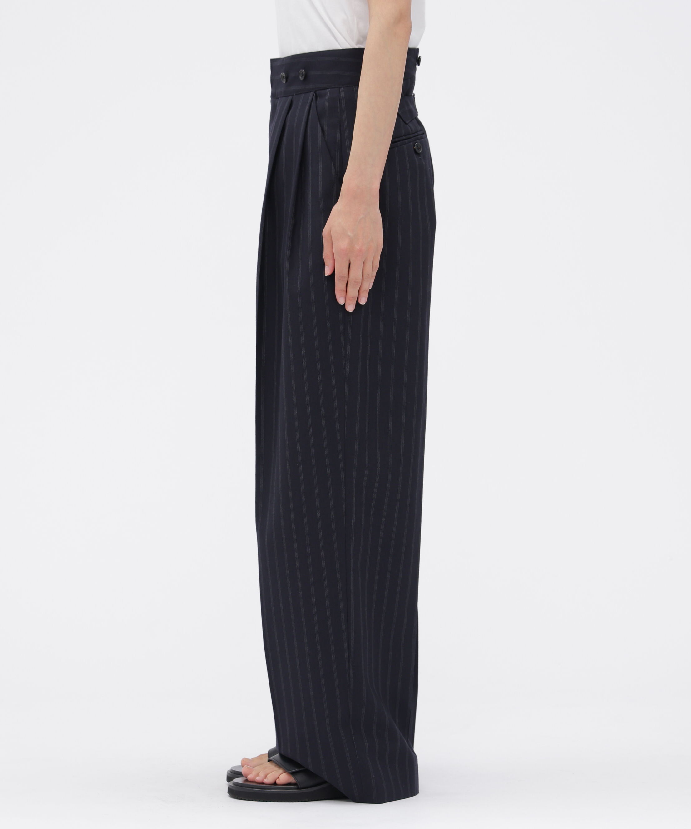  「WIDE STRIPE WOOL TROUSERS」|その他|