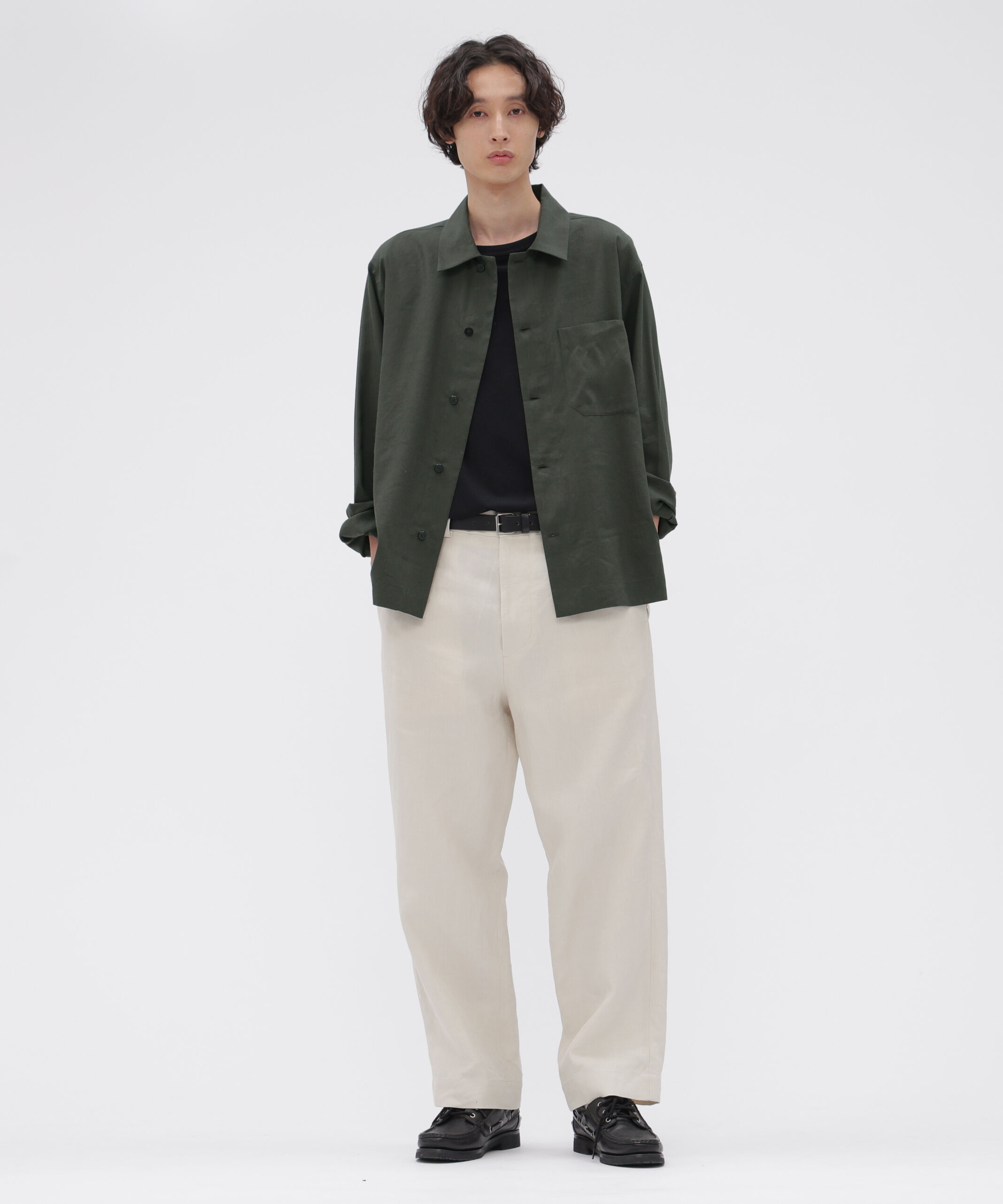 MARGARET HOWELL「LINEN WOOL SILK PLAINWEAVE SHIRT」|シャツ・ブラウス|