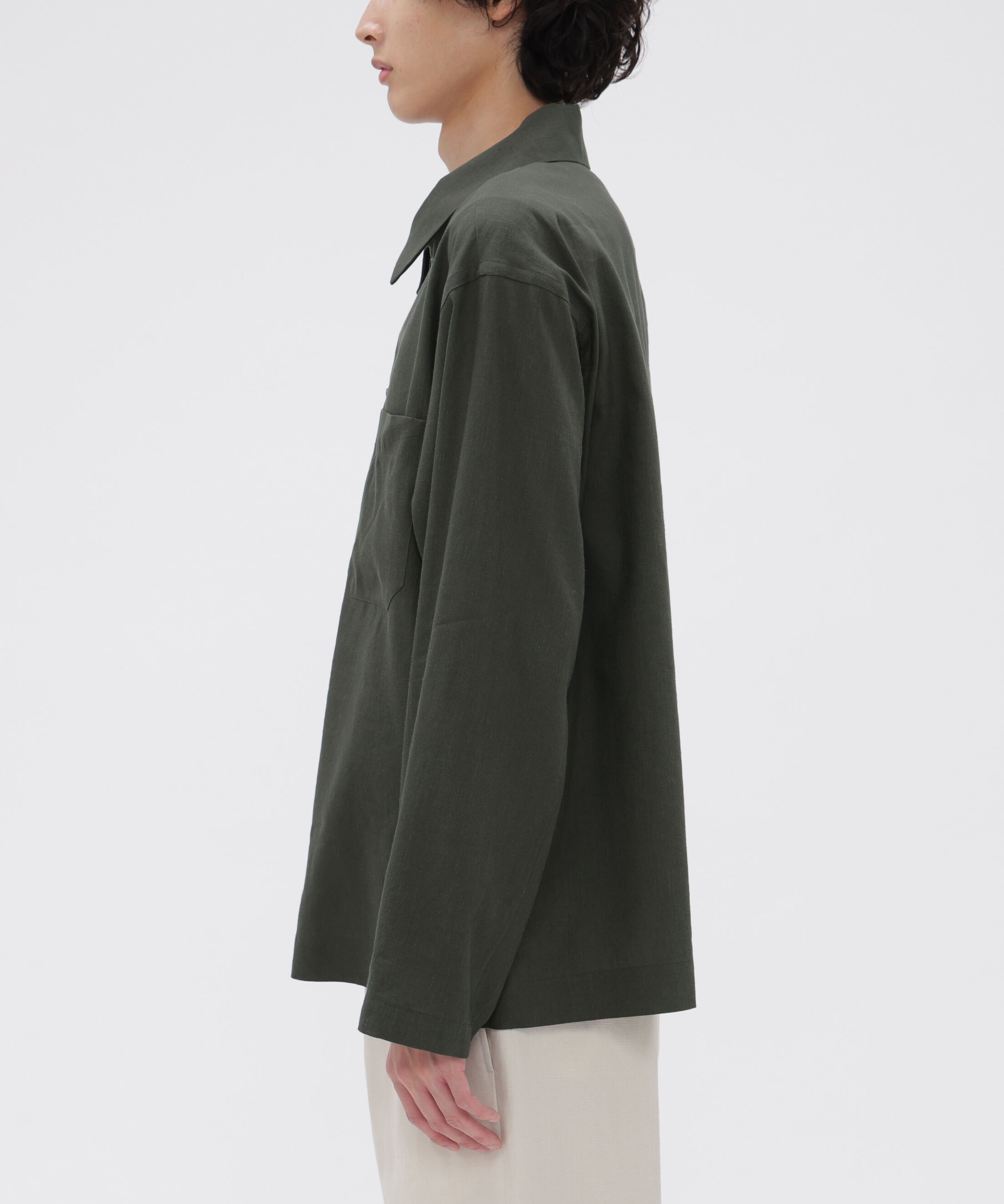 MARGARET HOWELL「LINEN WOOL SILK PLAINWEAVE SHIRT」|シャツ・ブラウス|