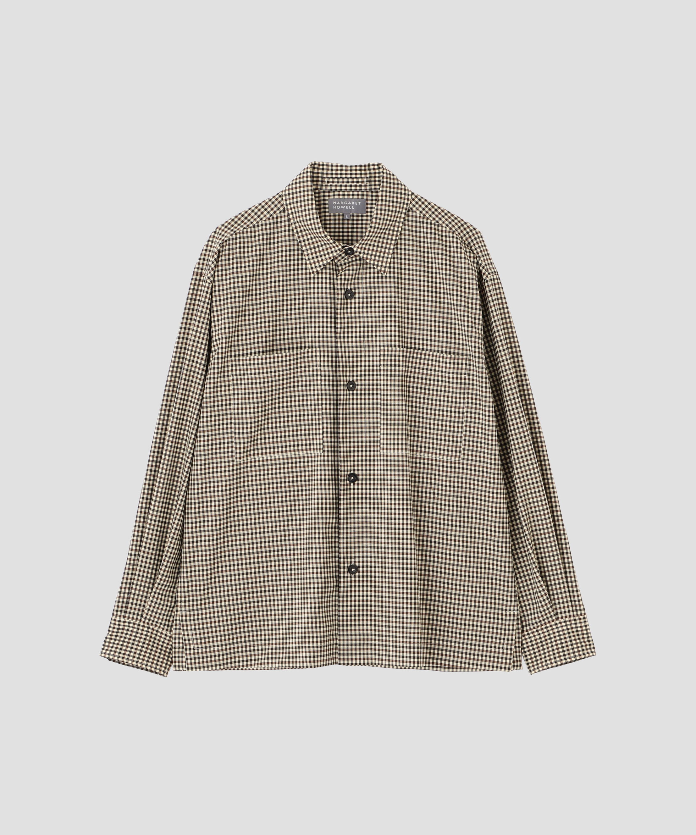 MARGARET HOWELL「WOOL GINGHAM POPLIN SHIRT」|シャツ・ブラウス|
