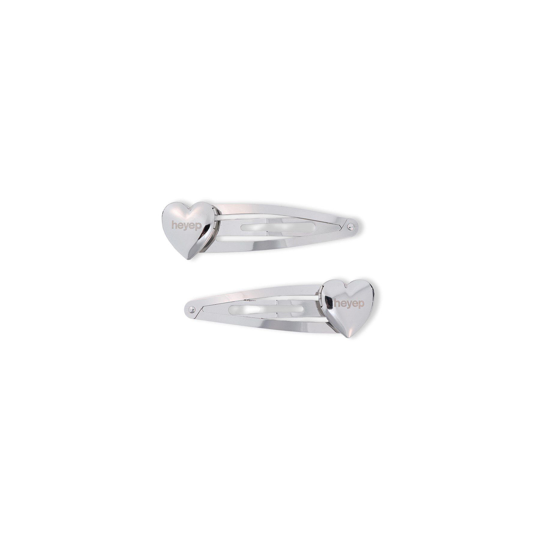 CODE A「◆heyep｜Heart Locket Hair Clips-2Piece Set」|その他|シルバー(006)
