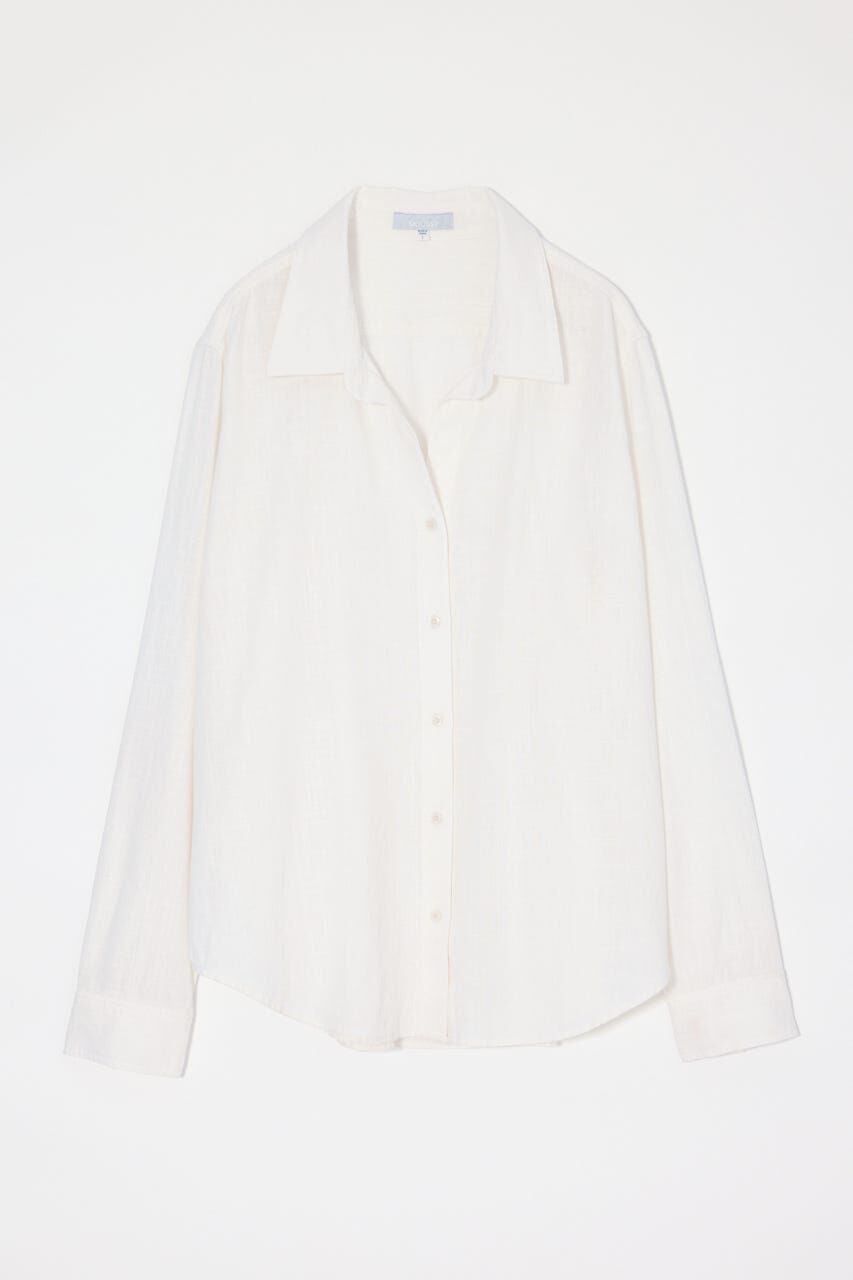 MOUSSY「LINEN BLEND BASIC シャツ」|シャツ・ブラウス|