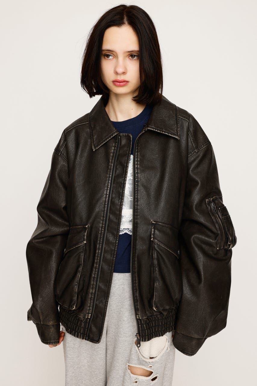 SLY「WASHED PUFFER ブルゾン」|ブルゾン・スタジャン|