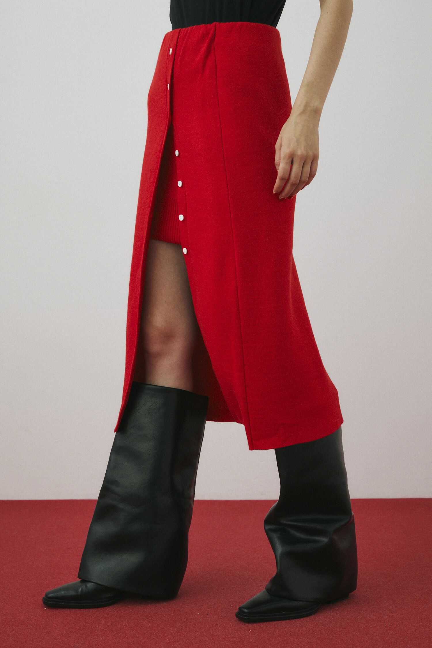 HeRIN.CYE「Layered knit skirt」|スカート|