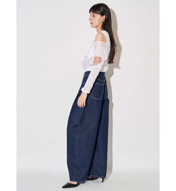 ELENDEEK「PANEL TUK DENIM WIDE PT」|デニム|