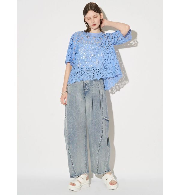 ELENDEEK「PANEL TUK DENIM WIDE PT」|デニム|