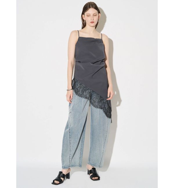 ELENDEEK「PANEL TUK DENIM WIDE PT」|デニム|