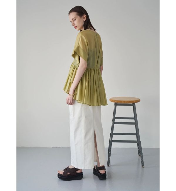 ELENDEEK「ROLL UP PEPLUM BL」|シャツ・ブラウス|