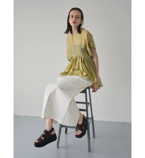 ELENDEEK「ROLL UP PEPLUM BL」|シャツ・ブラウス|