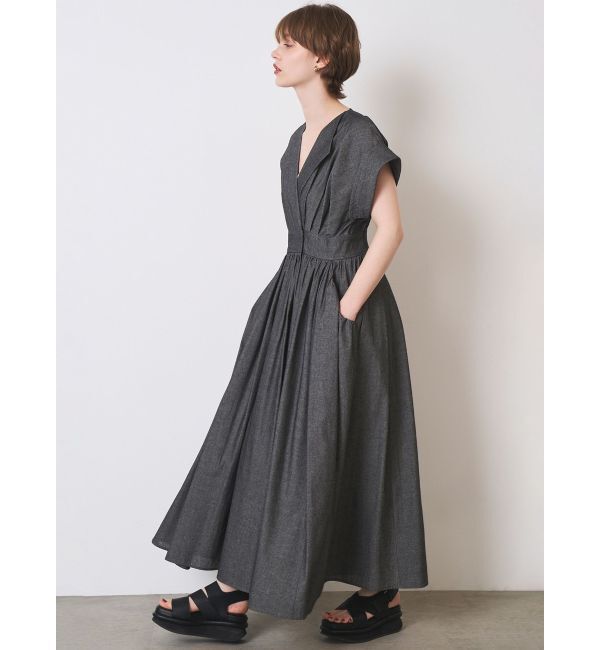 ELENDEEK「OPEN COLLAR SHIRT OP」|ワンピース|