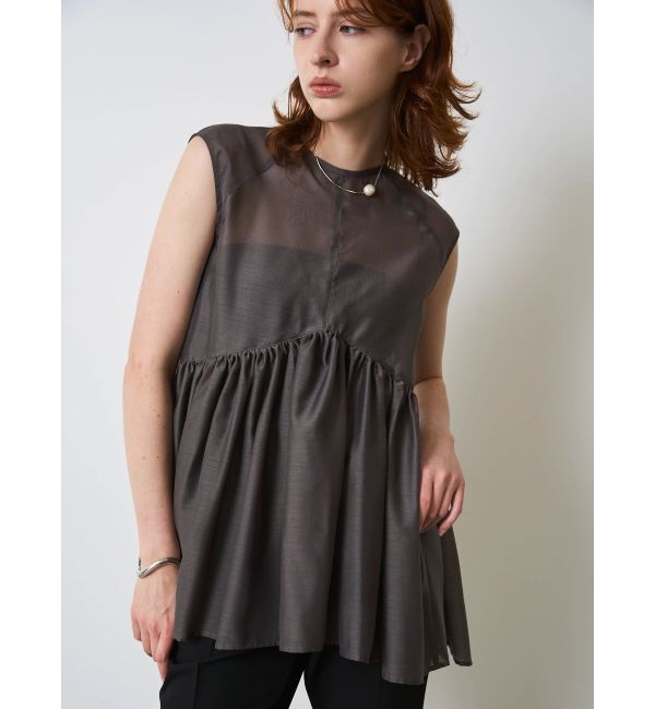 ELENDEEK「SHEER PEPLUM BL」|シャツ・ブラウス|