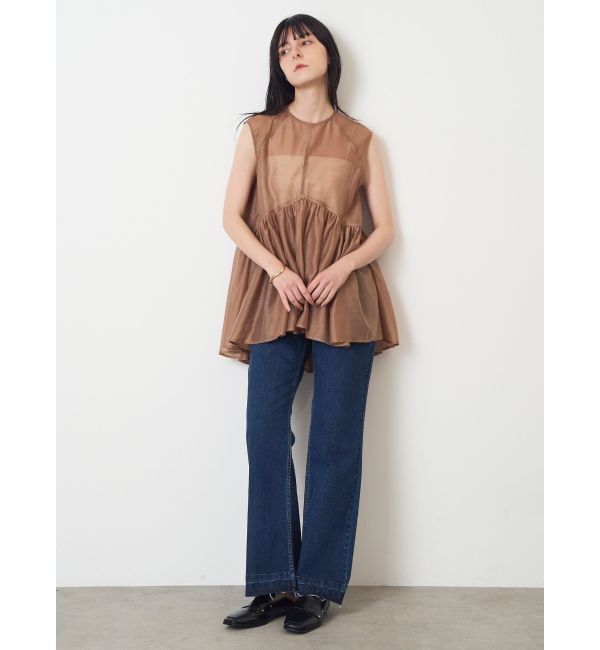 ELENDEEK「SHEER PEPLUM BL」|シャツ・ブラウス|