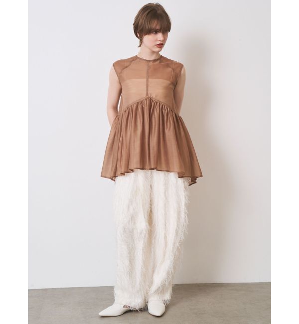 ELENDEEK「SHEER PEPLUM BL」|シャツ・ブラウス|