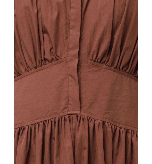 ELENDEEK「ROUND SLEEVE GATHER OP」|ワンピース|