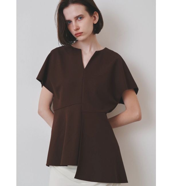 ELENDEEK「ASYMMETRY FLARE CS」|Tシャツ・カットソー|ブラウン