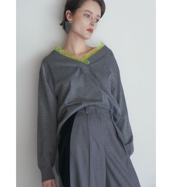 ELENDEEK「LACE TRIMMING KT TOP」|ニット・セーター|