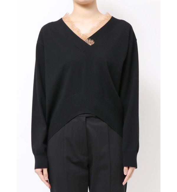 ELENDEEK「LACE TRIMMING KT TOP」|ニット・セーター|