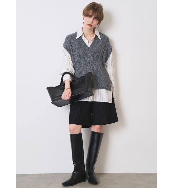 ELENDEEK「CABLE VEST DOCKING SH」|シャツ・ブラウス|