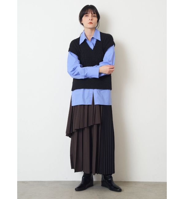 ELENDEEK「CABLE VEST DOCKING SH」|シャツ・ブラウス|