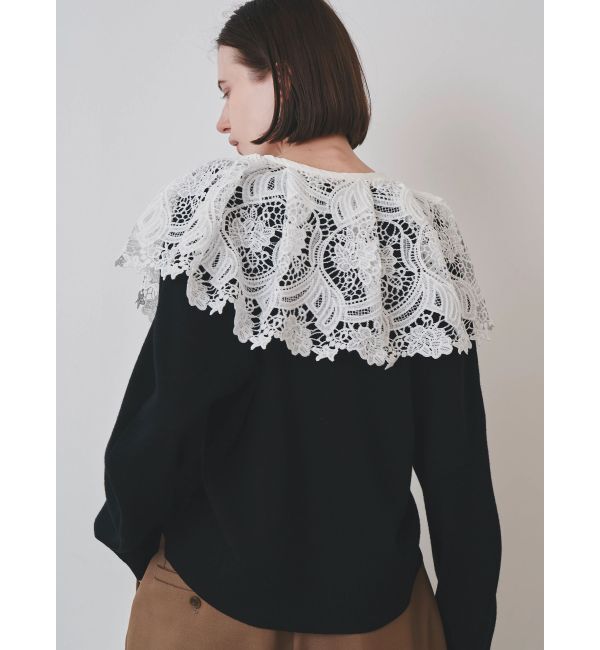 ELENDEEK「LACE COLLAR KT TOP」|ニット・セーター|