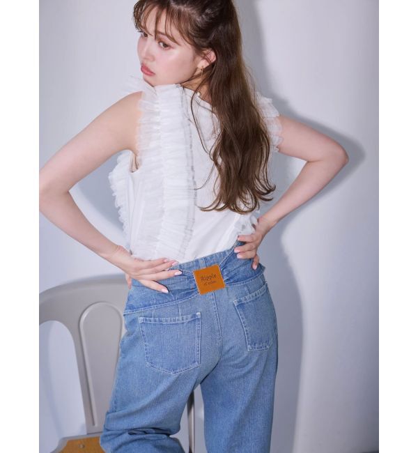 dazzlin「リボンネームデニムパンツ」|デニム|
