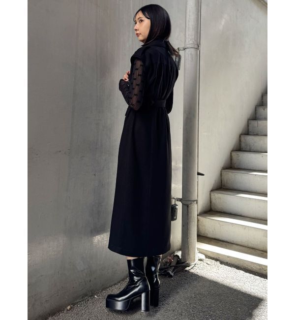 MURUA「2wayスタッズカバーブーツ」|ロングブーツ|