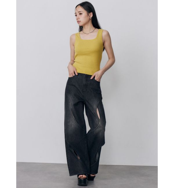 MURUA「カーブカットワークデニム」|デニム|