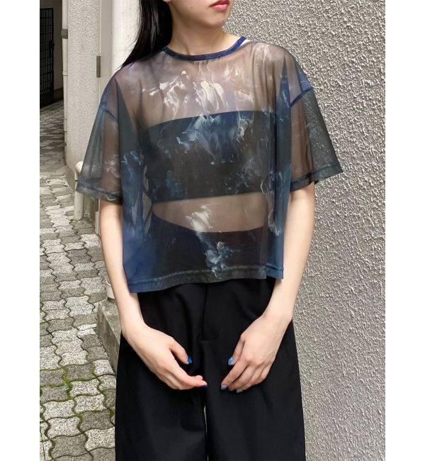 MURUA「【LIA KIMURA&times;MURUA】シアーTシャツ」|Tシャツ・カットソー|