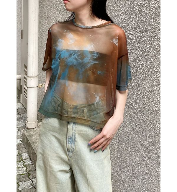 MURUA「【LIA KIMURA&times;MURUA】シアーTシャツ」|Tシャツ・カットソー|