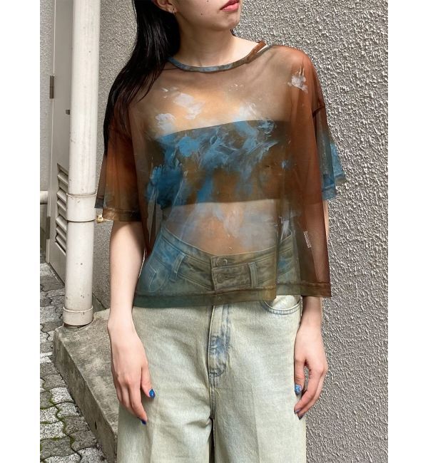 MURUA「【LIA KIMURA&times;MURUA】シアーTシャツ」|Tシャツ・カットソー|