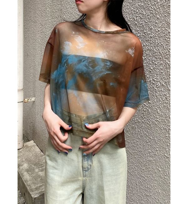 MURUA「【LIA KIMURA&times;MURUA】シアーTシャツ」|Tシャツ・カットソー|