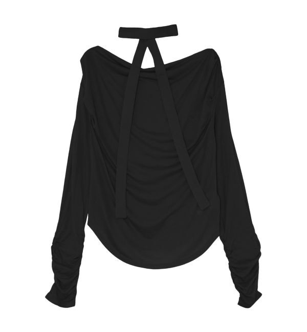 LAGUNAMOON「ドレープボウタイカットトップス」|Tシャツ・カットソー|