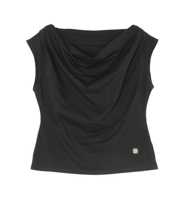 LAGUNAMOON「【接触冷感】オフショルドレープカットトップス」|Tシャツ・カットソー|