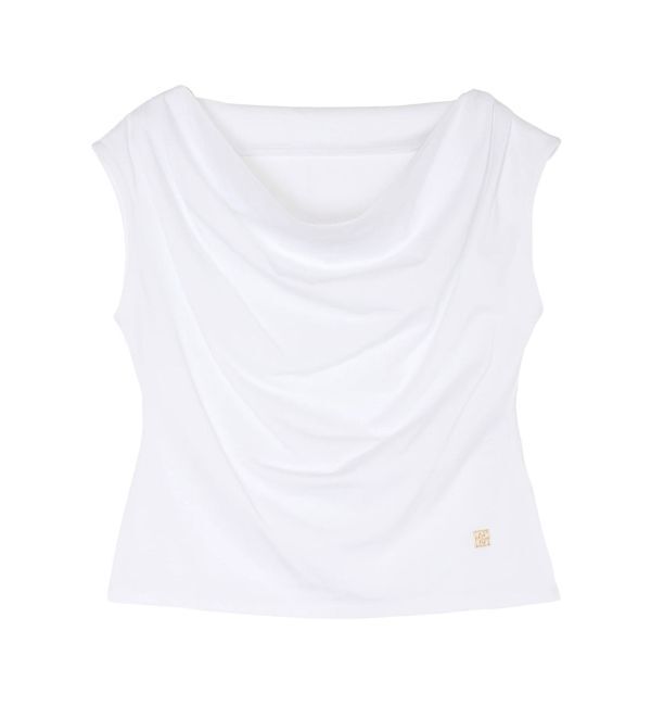 LAGUNAMOON「【接触冷感】オフショルドレープカットトップス」|Tシャツ・カットソー|