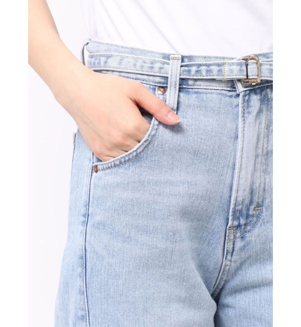 LAGUNAMOON「【Leeコラボ】セミワイドベルトデニムパンツ」|デニム|