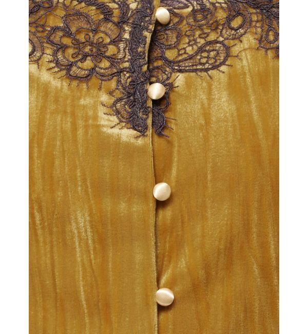 LAGUNAMOON「レーストリミングベロアキャミソール」|Tシャツ・カットソー|