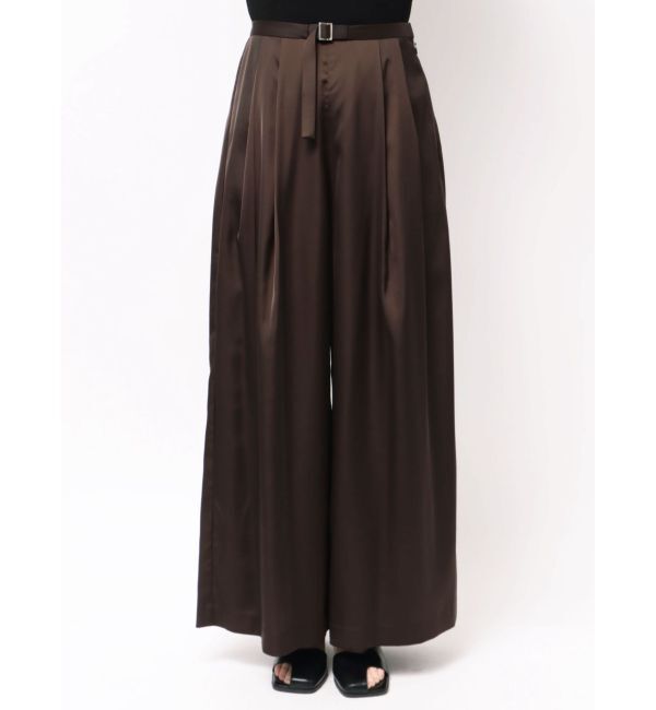 LAGUNAMOON「サテンベルトデザインワイドパンツ」|その他|