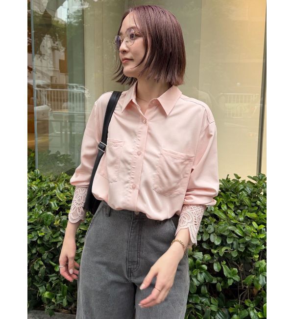 LAGUNAMOON「【WEB限定】レースカフスシャツ」|シャツ・ブラウス|