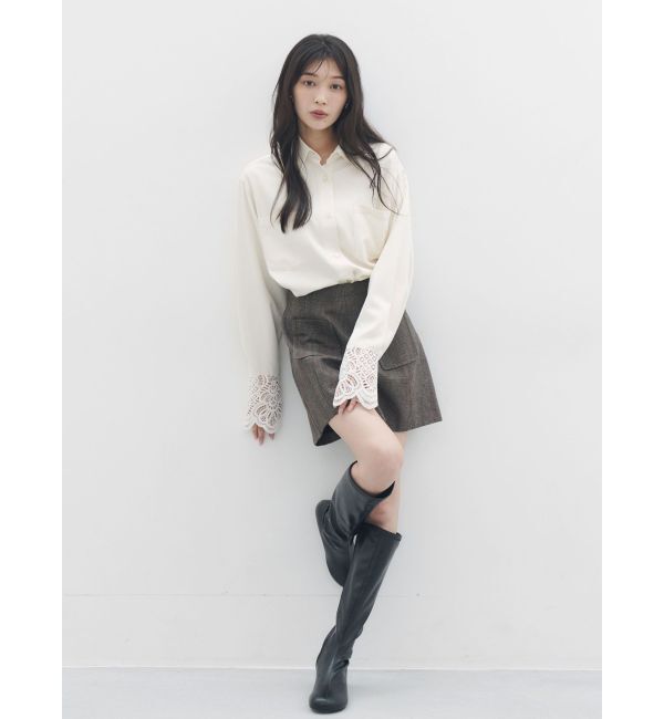 LAGUNAMOON「【WEB限定】レースカフスシャツ」|シャツ・ブラウス|