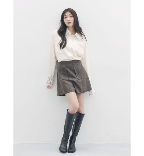 LAGUNAMOON「【WEB限定】レースカフスシャツ」|シャツ・ブラウス|