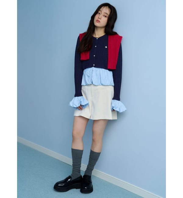 LAGUNAMOON「【POLO BCSコラボ】バルーンケーブルニットカーディガン」|カーディガン|