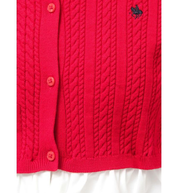 LAGUNAMOON「【POLO BCSコラボ】バルーンケーブルニットカーディガン」|カーディガン|
