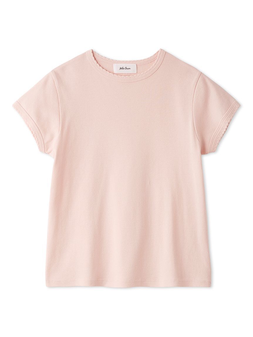 Mila Owen「【接触冷感】スカラップデザインコンパクトＴシャツ」|Tシャツ・カットソー|