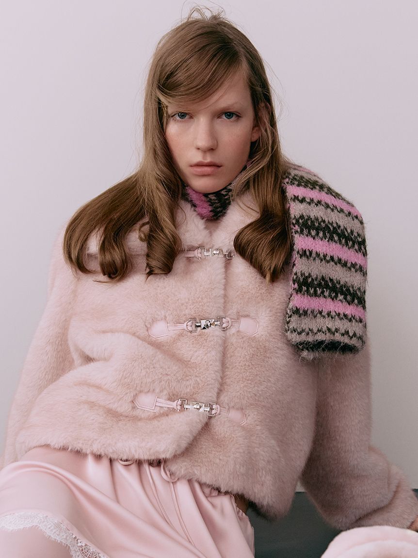 FURFUR「ビッグカラーエコファーショートコート」|その他|