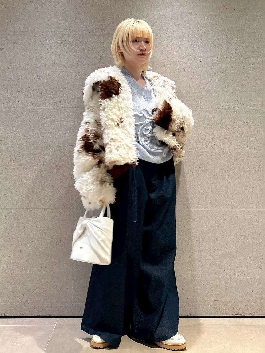 FURFUR「ビッグカラーエコファーショートコート」|その他|