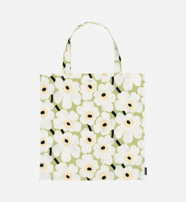 Marimekko「【アジア限定】Mini Unikko トートバッグ 43&times;44cm」|トートバッグ|ﾗｲﾄｸﾞﾘｰﾝ&times;ｵﾌﾎﾜｲﾄ