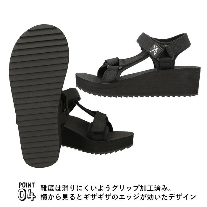 BACKYARD FAMILY「アーノルドパーマー サンダル 通販 スポーツサンダル レディース 厚底 ウェッジソール 歩きやすい」|サンダル|
