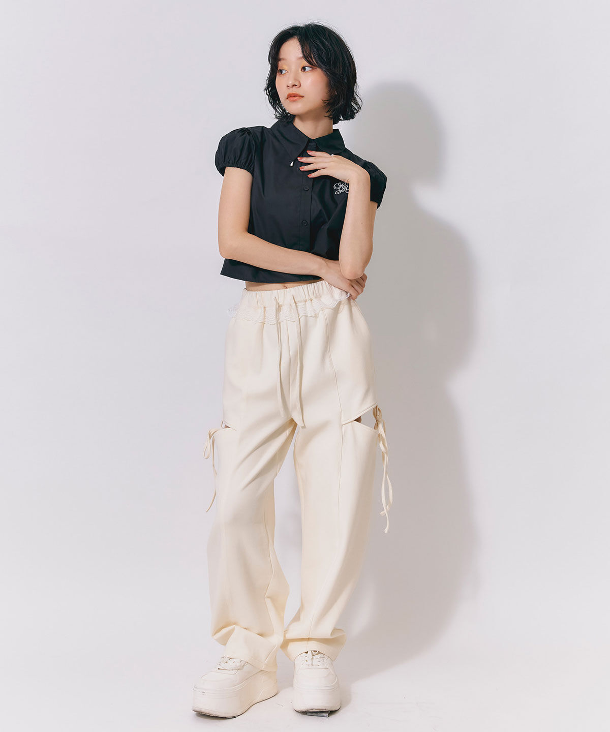 REDYAZEL「ウエストレースサイドカットアウトパンツ」|その他|